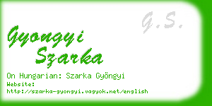 gyongyi szarka business card